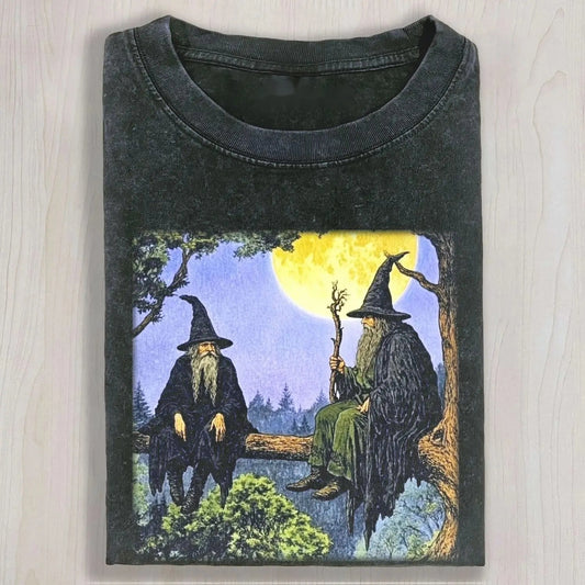 WIZARD DUO ON TREE BRANCH TEE & SWEAT & HOOD