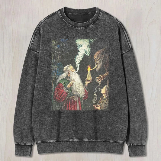 RETRO FANTASY WIZARD SMOKING CEREMONY TEE &SWEAT & HOOD