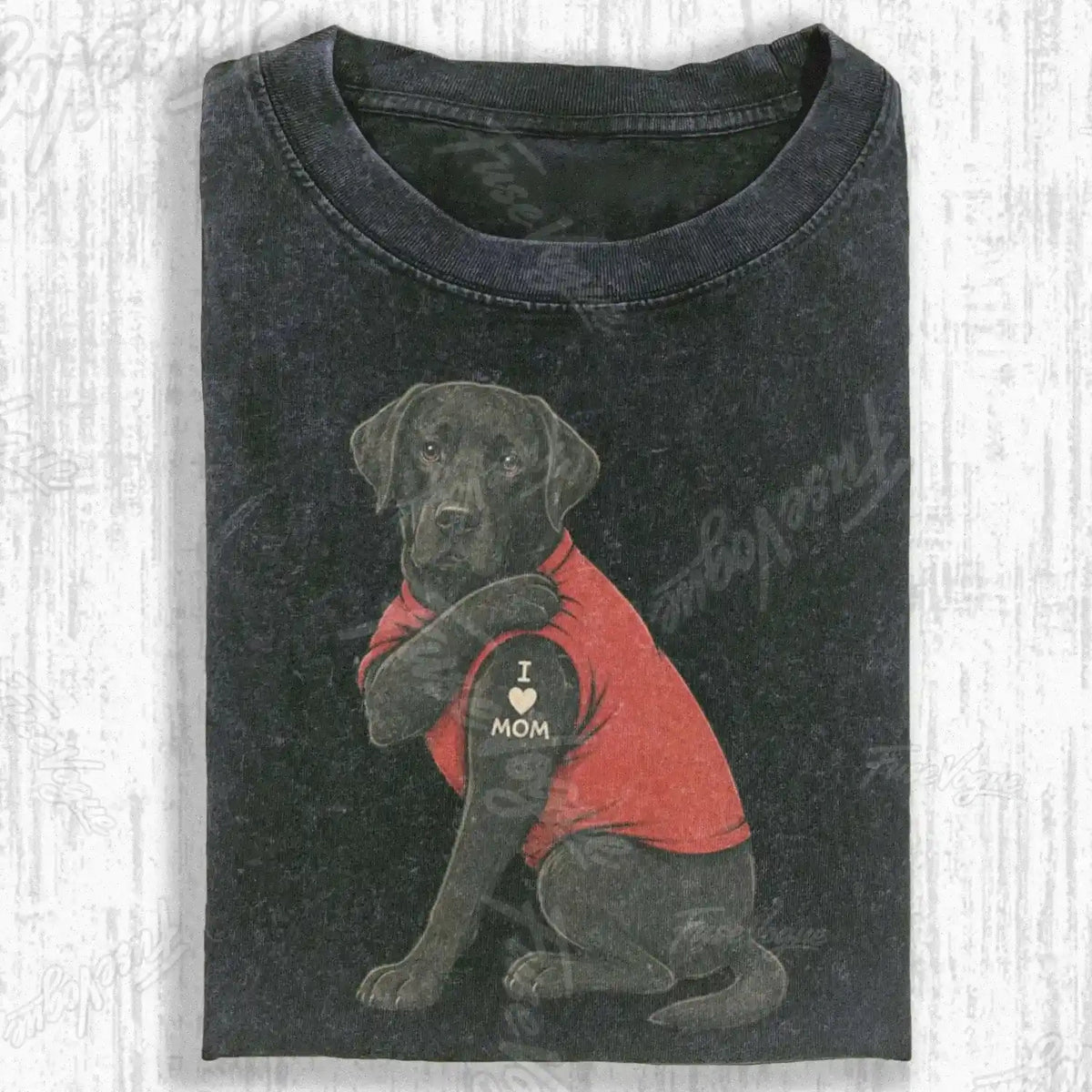 BLACK LABRADOR MOM  T-SHIRT - FUSEVOGUE