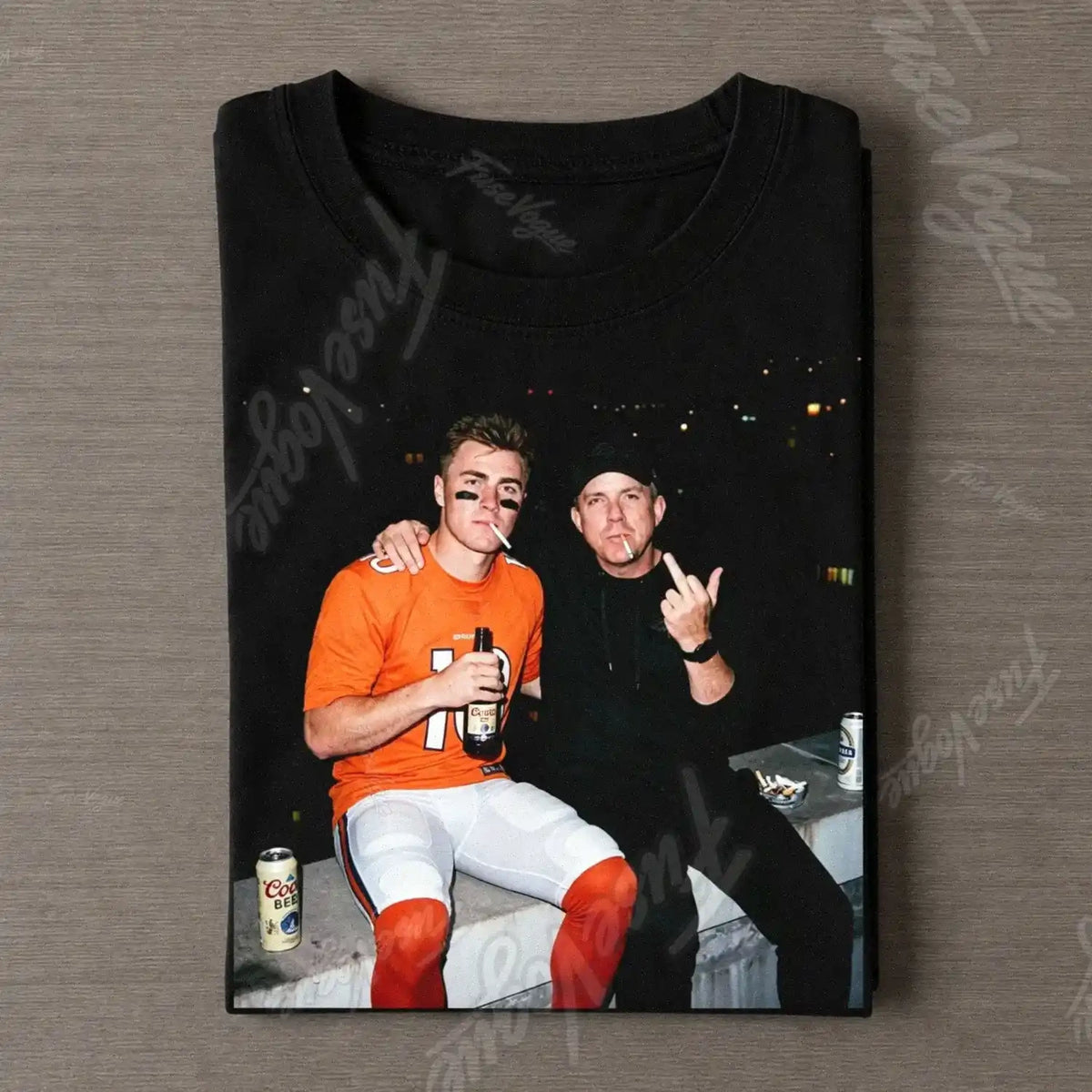 Bo Nix & Sean Payton Football T-shirt - FUSEVOGUE
