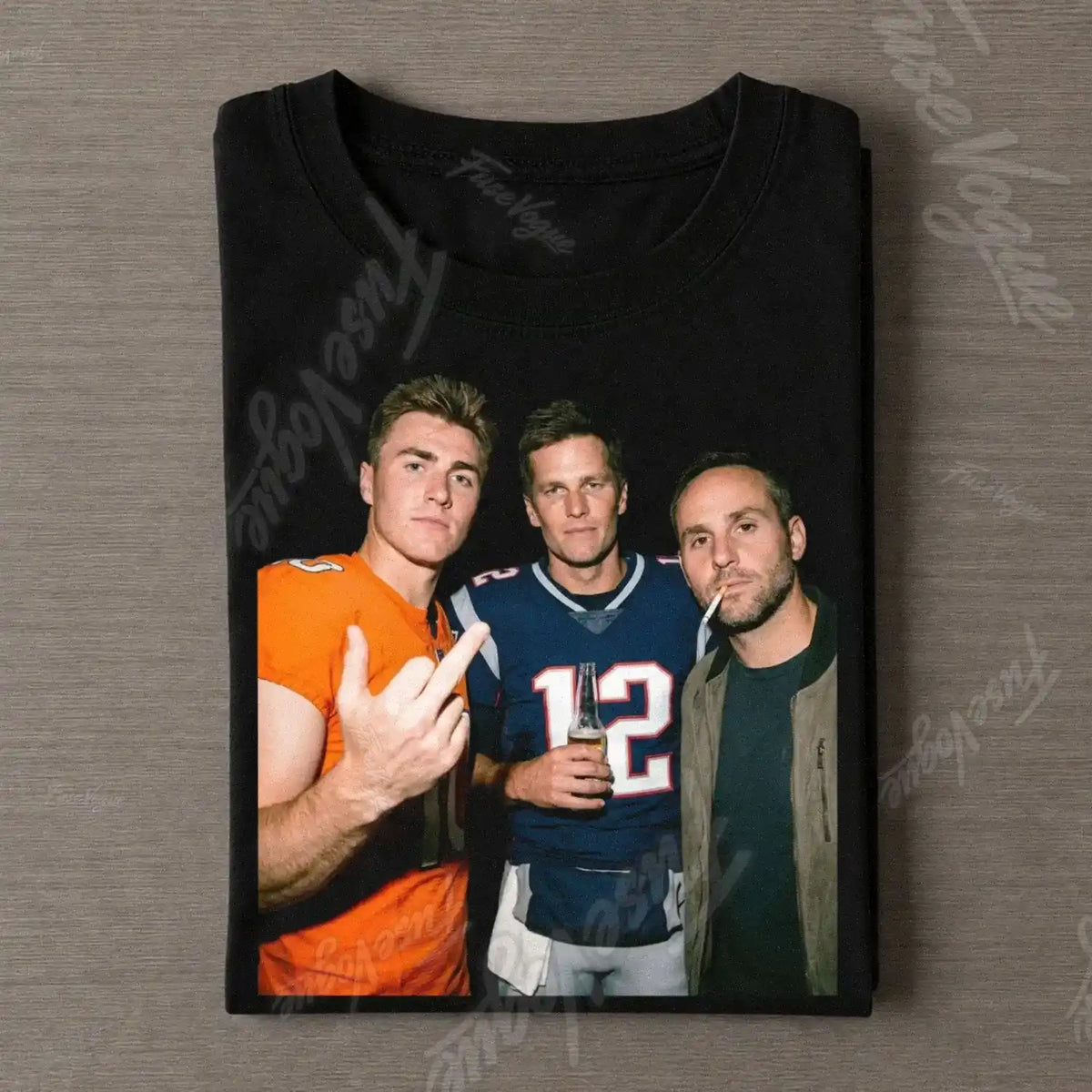Bo Nix & Tom Brady & Michael Rubin Football T-shirt - FUSEVOGUE