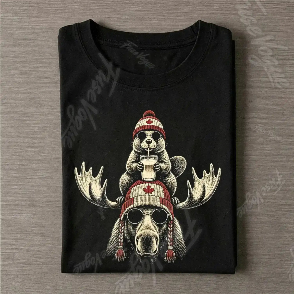 Canadian Beaver Moose Funny T-shirt - FUSEVOGUE