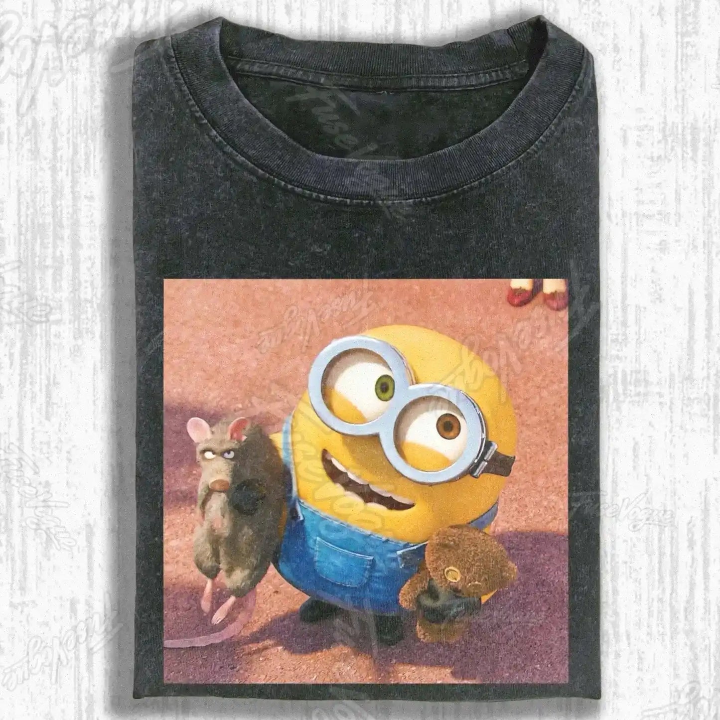 CARTOON YELLOW FIGURE  T-SHIRT - FUSEVOGUE