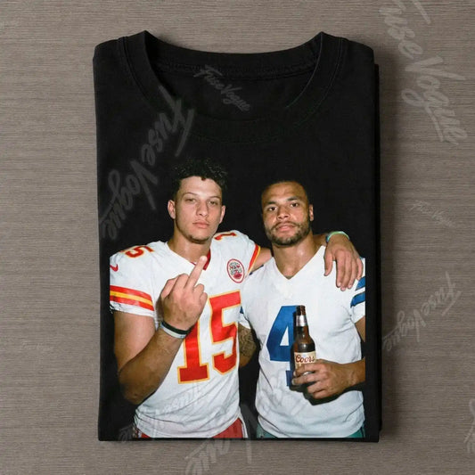 Dak Prescott & Patrick Mahomes Football T-shirt - FUSEVOGUE