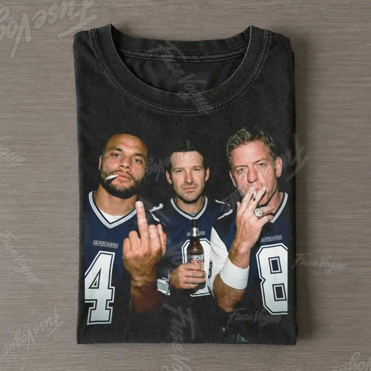 Dak Prescott & Tony Romo & Troy Aikman Football T-shirt [22790b66] - FUSEVOGUE