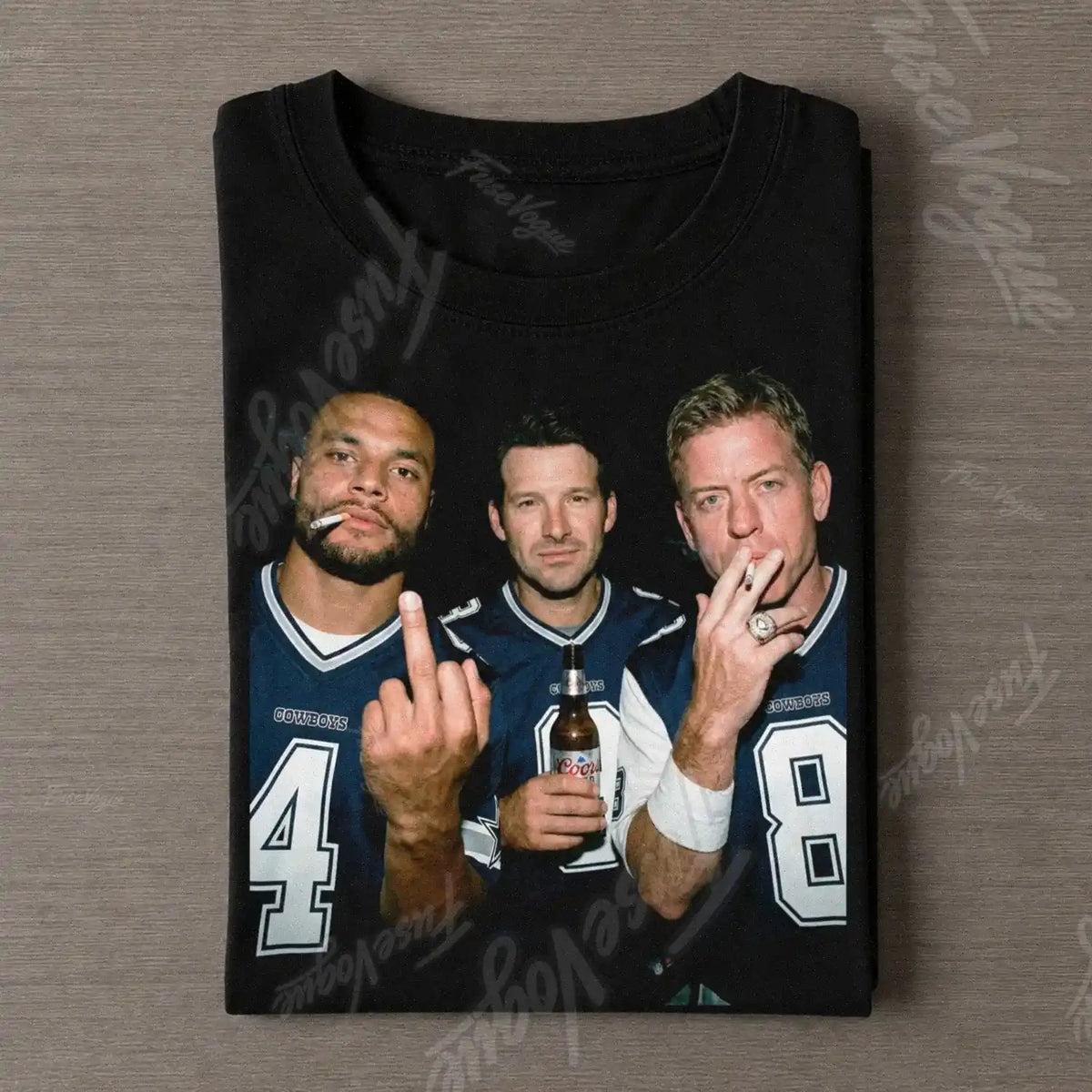 Dak Prescott & Tony Romo & Troy Aikman Football T-shirt [22790b66] - FUSEVOGUE