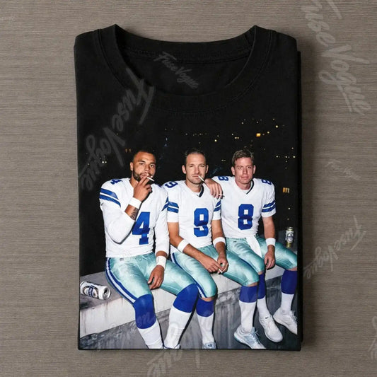 Dak Prescott & Tony Romo & Troy Aikman Football T-shirt - FUSEVOGUE