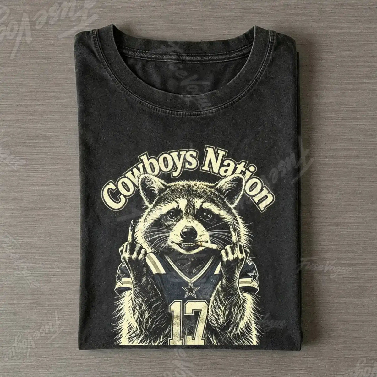 Dallas Raccoon Smoking Humor T-shirt - FUSEVOGUE