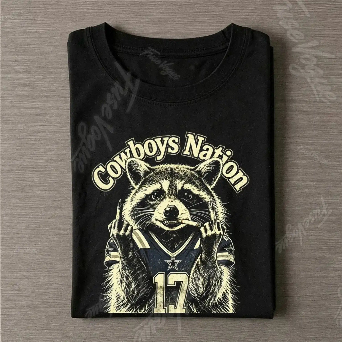 Dallas Raccoon Smoking Humor T-shirt - FUSEVOGUE