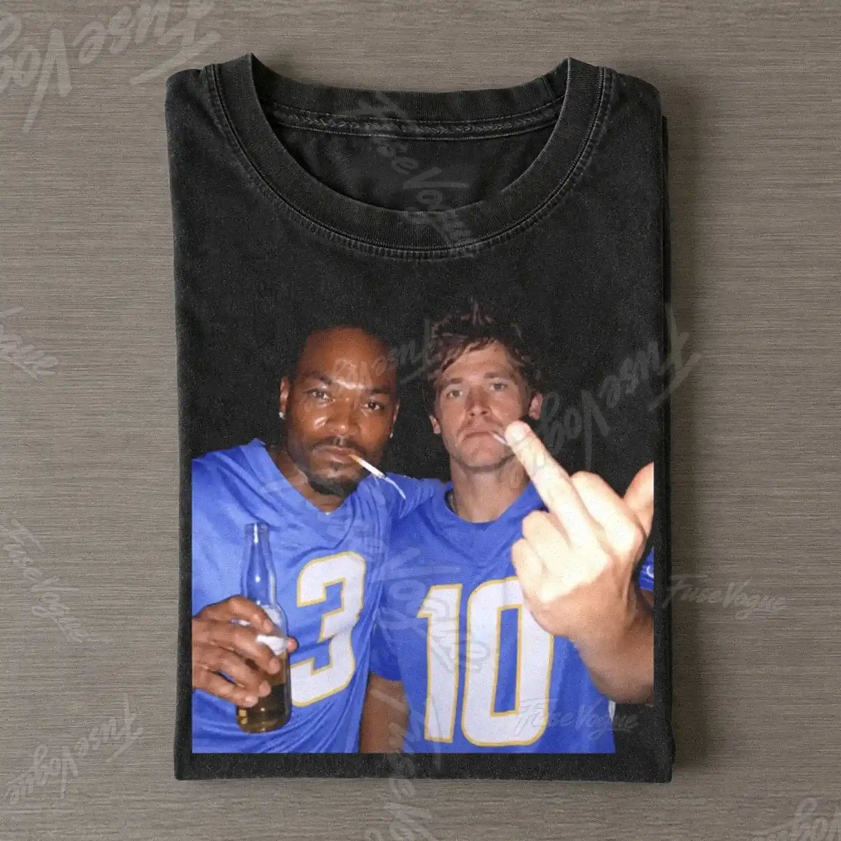 DJ3 & JH10 Football Tee - FUSEVOGUE