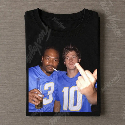 DJ3 & JH10 Football Tee - FUSEVOGUE
