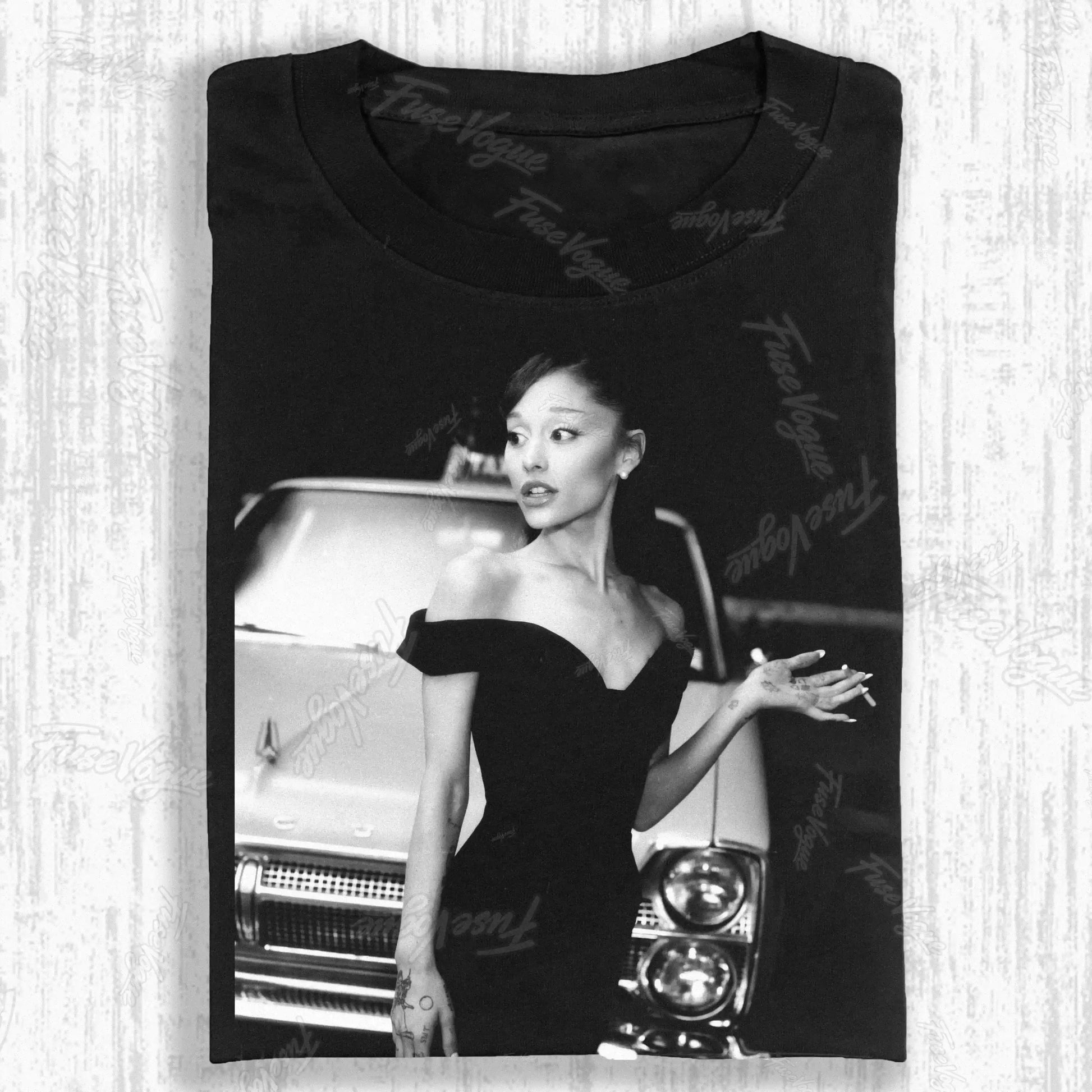 ELEGANT DRESS AND CLASSIC CAR FEMALE PRINT T-SHIRT - FUSEVOGUE