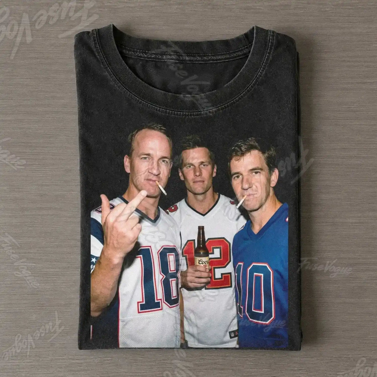 Eli & Peyton Manning & Tom Brady Football T-shirt - FUSEVOGUE
