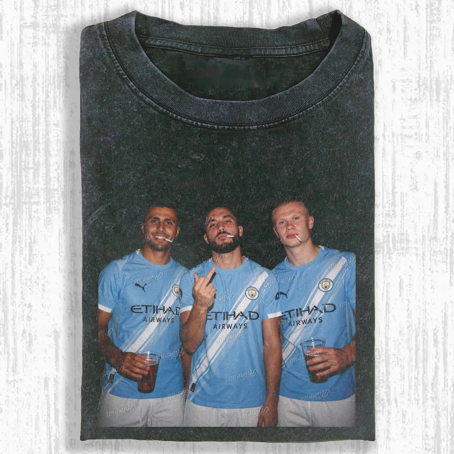 Erling Haaland ＆ Rodri ＆ Rayan Cherki Tee - FuseVogue