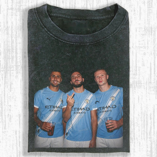 Erling Haaland ＆ Rodri ＆ Rayan Cherki Tee - FuseVogue