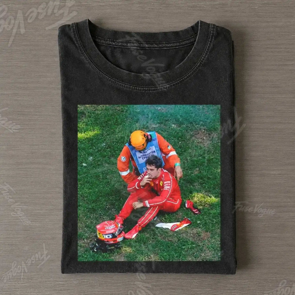 F1 Monza GP Charles Leclerc Crash Iconic Shot Funny T-shirt - FUSEVOGUE