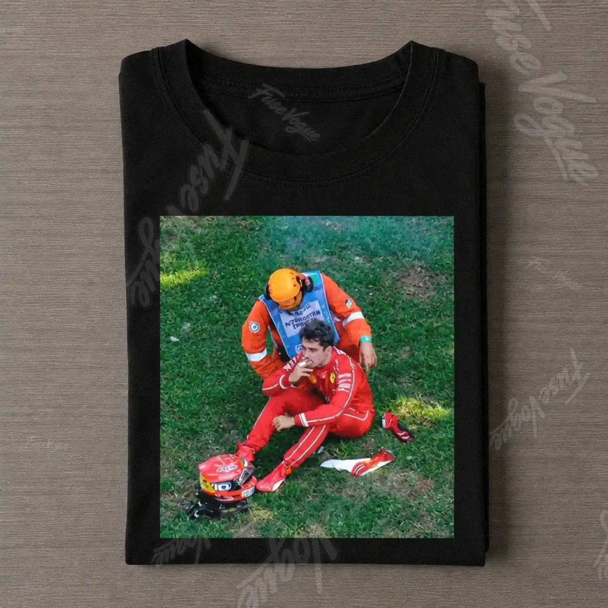 F1 Monza GP Charles Leclerc Crash Iconic Shot Funny T-shirt - FUSEVOGUE