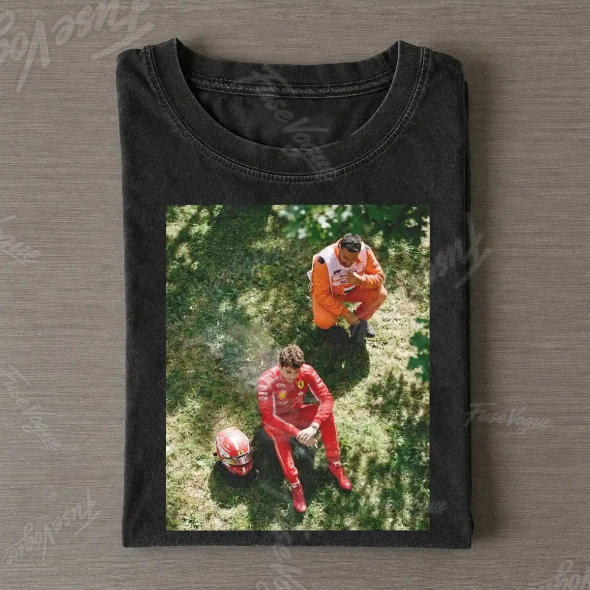 F1 Monza GP Charles Leclerc Crash Iconic Shot Funny T-shirt - FUSEVOGUE