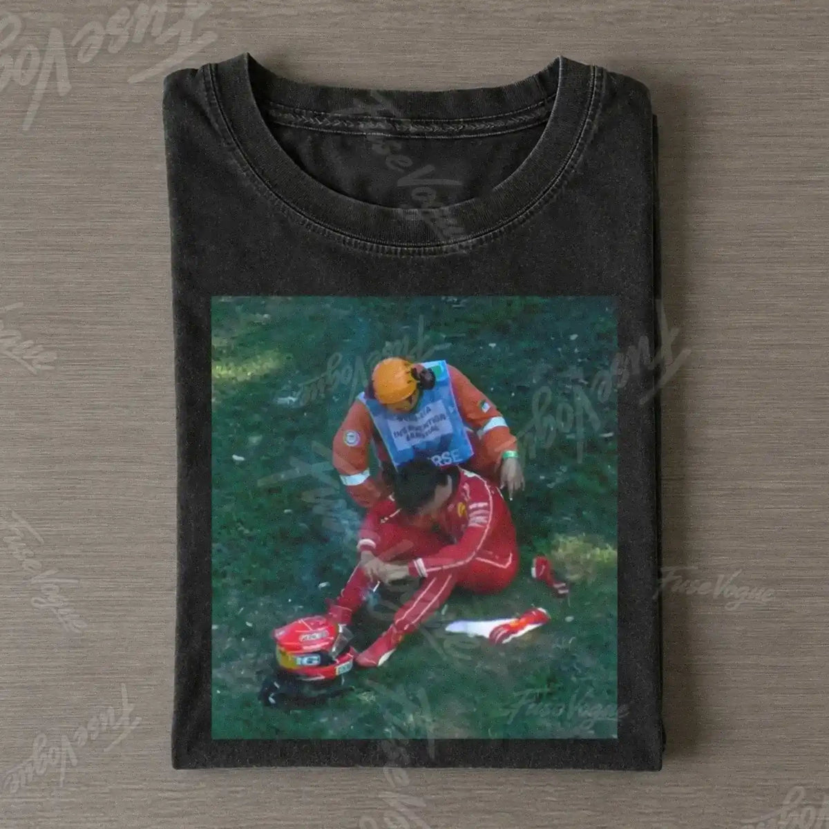 F1 Monza GP Charles Leclerc Crash Iconic Shot T-shirt - FUSEVOGUE