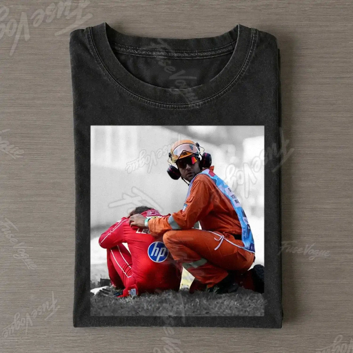 F1 Monza GP Charles Leclerc Crash Iconic Shot T-shirt - FUSEVOGUE