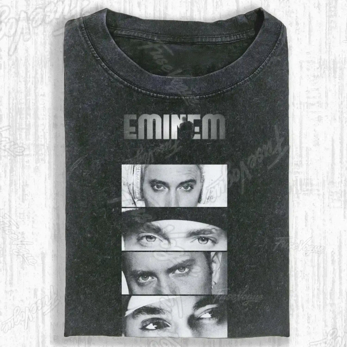 FOUR‑PANEL RAPPER EYE SHOTS T-SHIRT - FUSEVOGUE