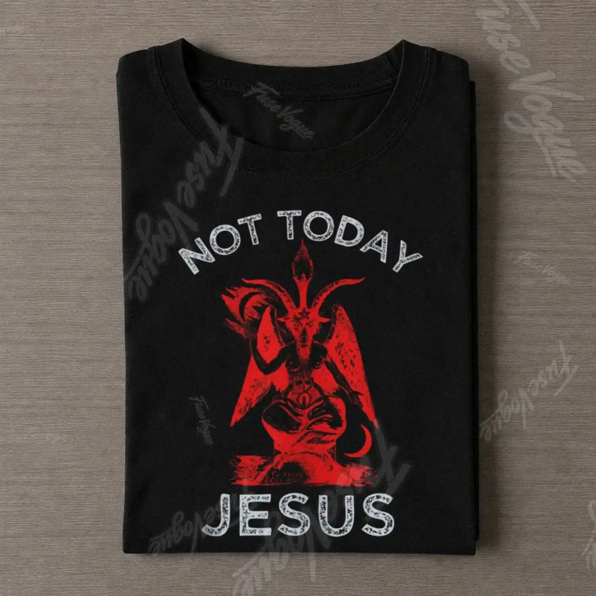 Funny Not Today Jesus Vintage T-shirt - FUSEVOGUE