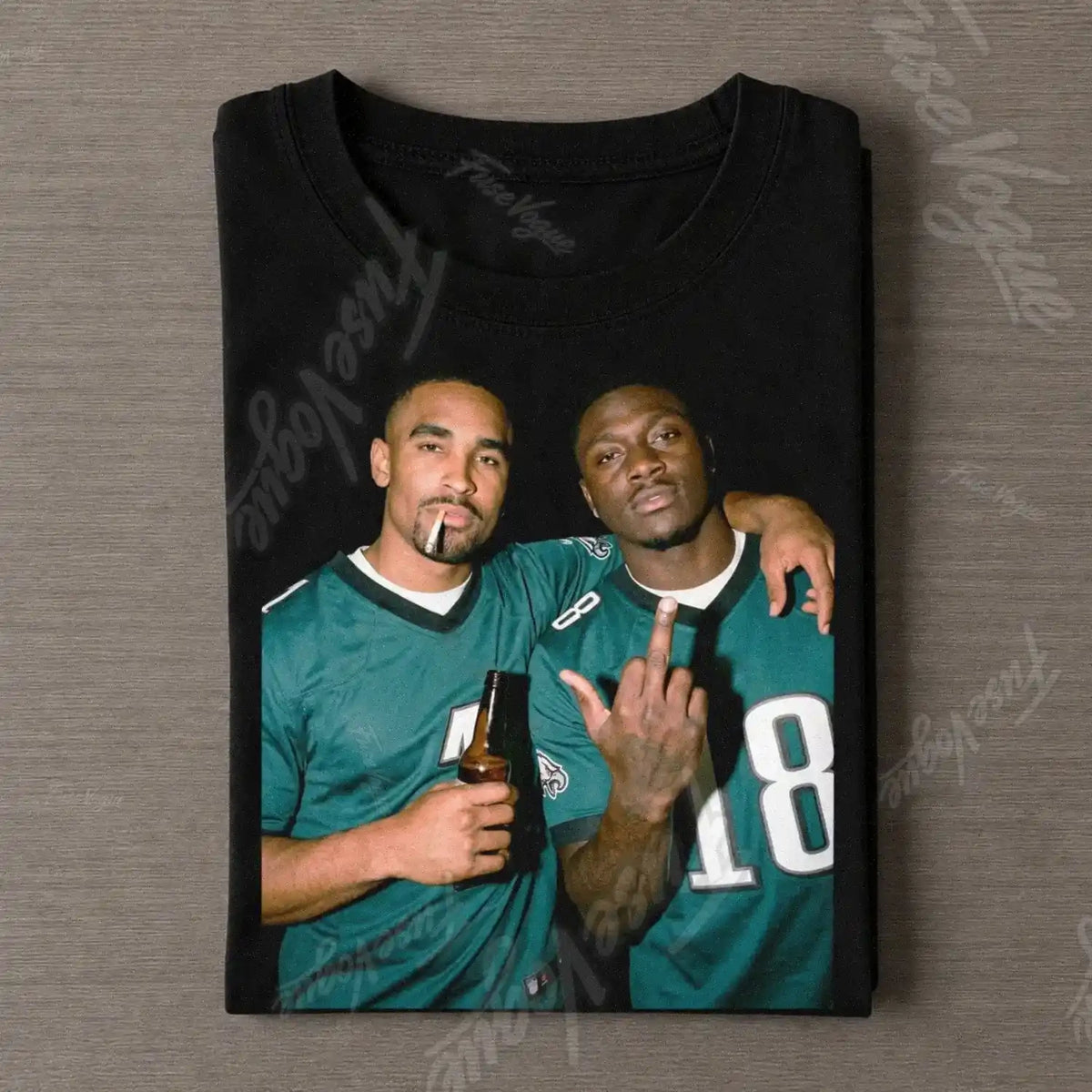 Jalen Hurts & A.J. Brown Football T-shirt - FUSEVOGUE