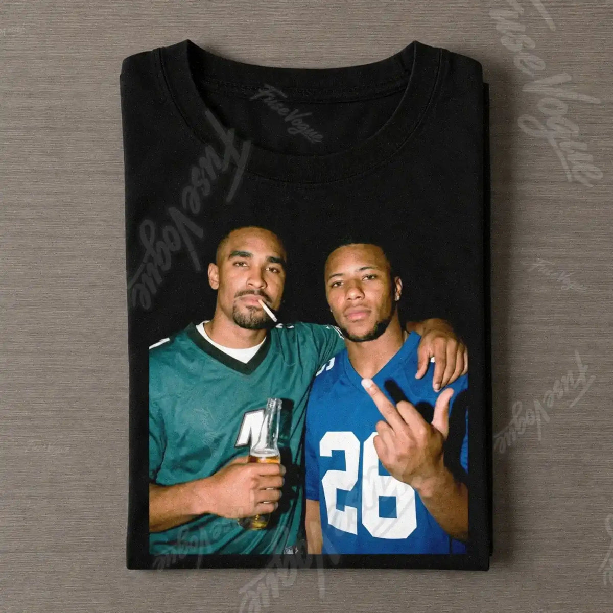 Jalen Hurts & Saquon Barkley Football T-shirt - FUSEVOGUE