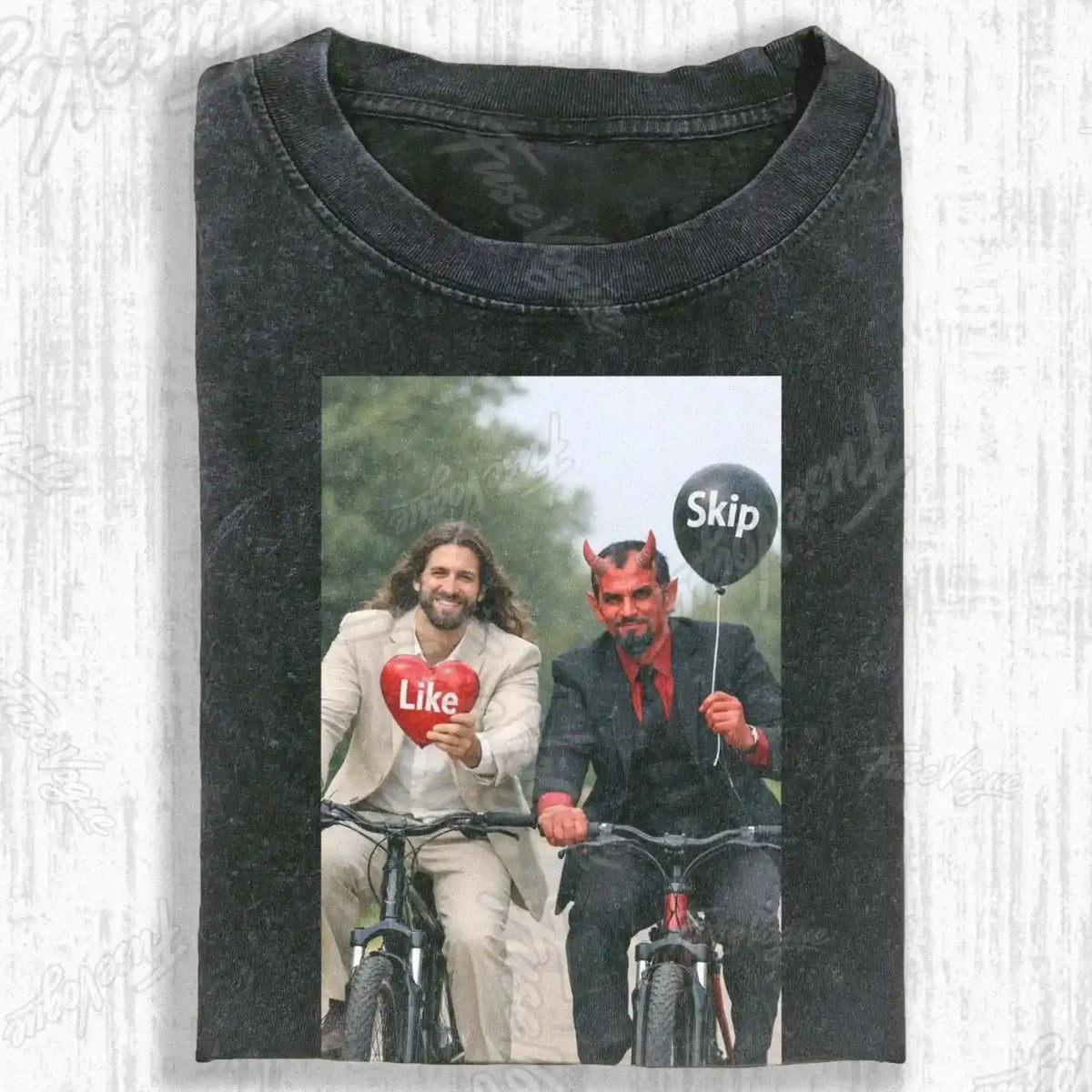 JESUS DEVIL BIKE RIDE T-SHIRT - FUSEVOGUE