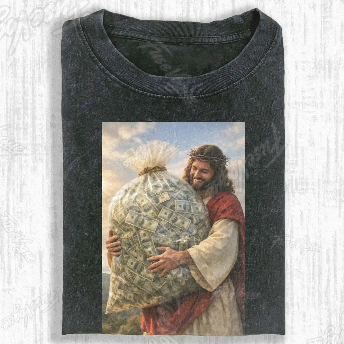 JESUS MONEY BAG T-SHIRT - FUSEVOGUE