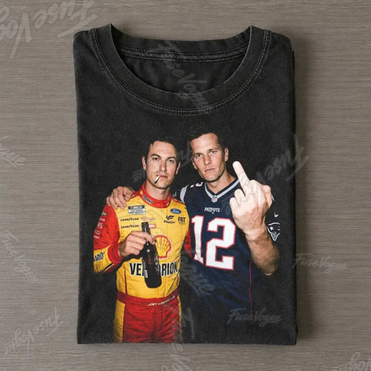 Joey Logano & Tom Brady T-shirt - FUSEVOGUE