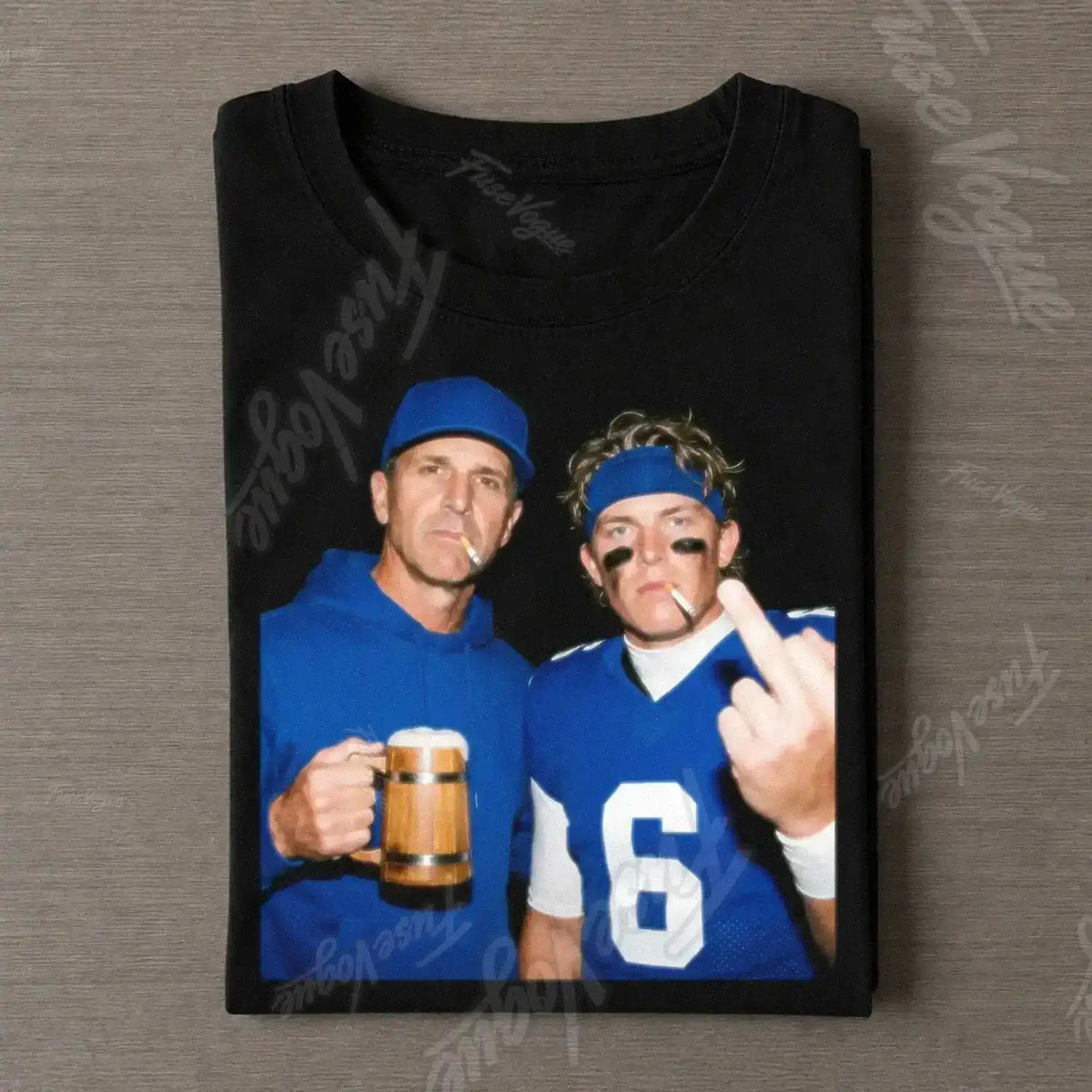 John Harbaugh & JD6 Giants Football Tee - FUSEVOGUE