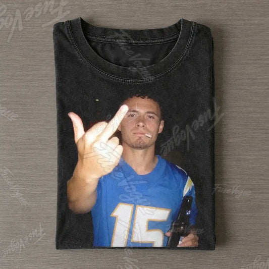 Ladd McConkey Football T-shirt - FUSEVOGUE