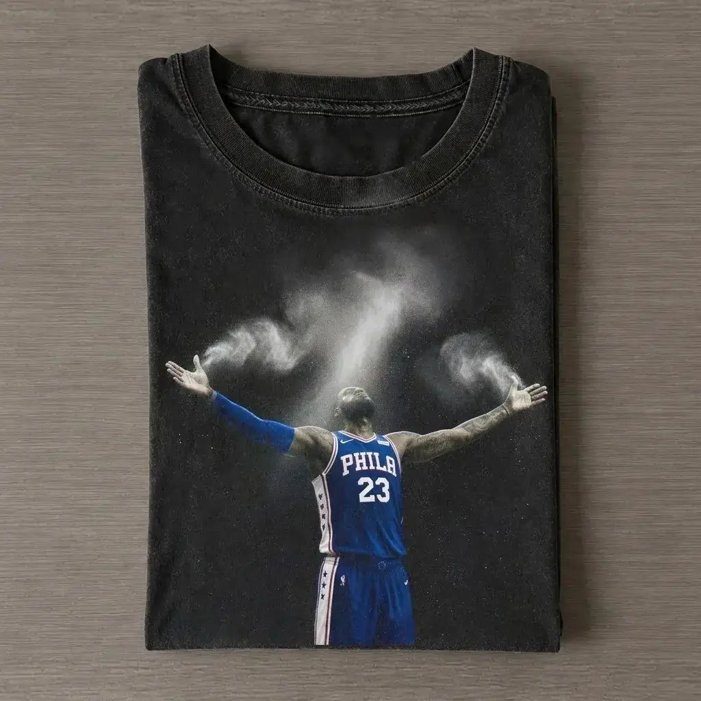 LBJ Philadelphia 76ers Graphic Tee - FUSEVOGUE