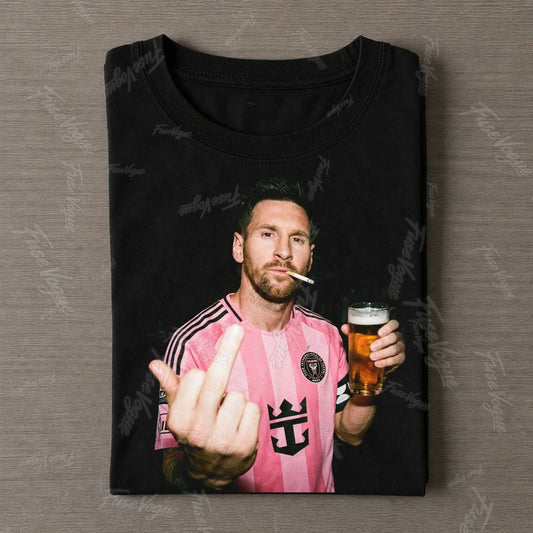 Lionel Messi Vintage Graphic T‑Shirt - FUSEVOGUE