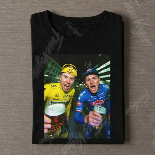 Mathieu van der Poel & Tadej Pogačar Funny 2026 Tee - FUSEVOGUE