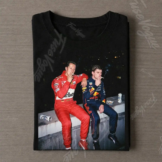 Max Verstappen & Michael Schumacher F1 Racing T-shirt [c8c3048c] - FUSEVOGUE