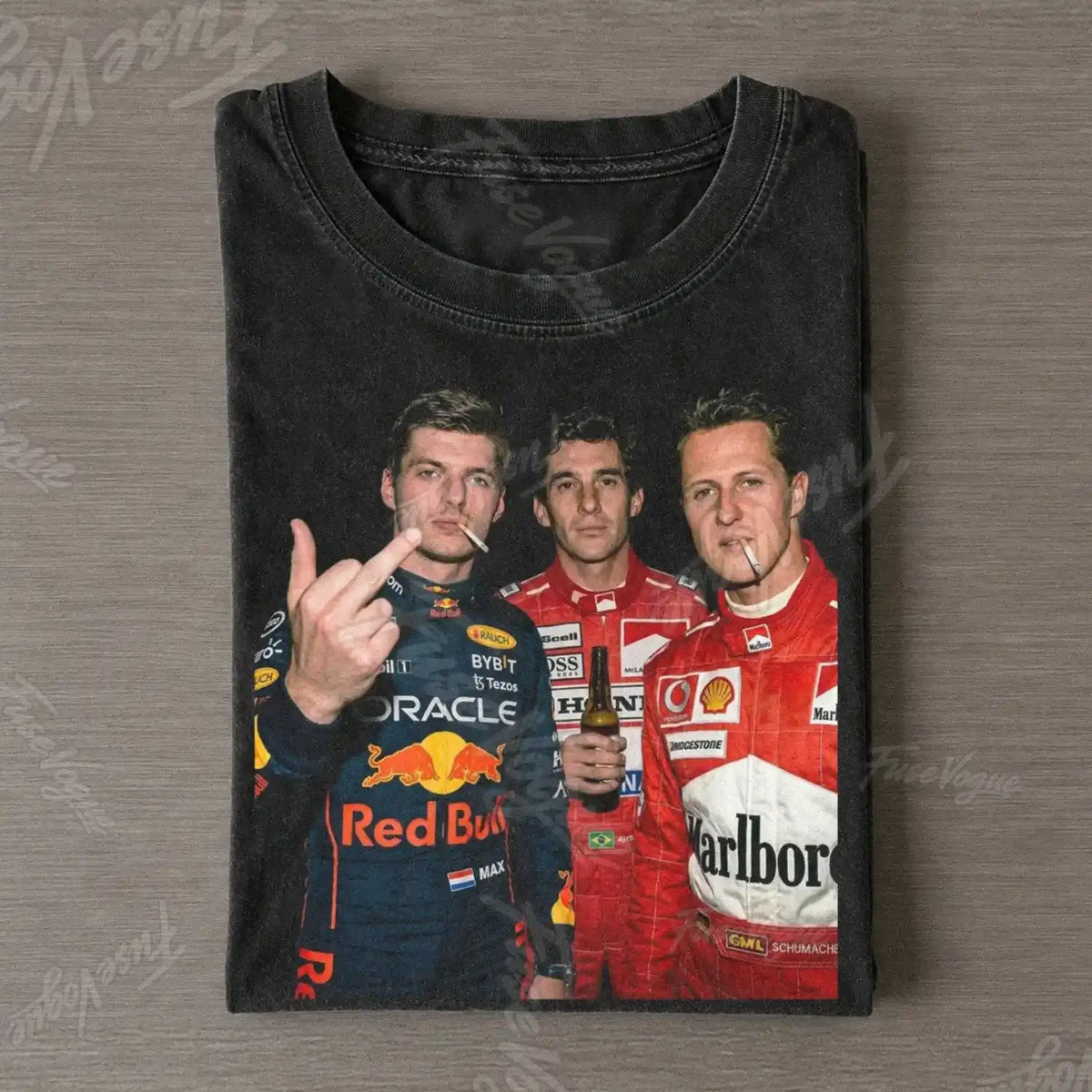 Max Verstappen & Michael Schumacher & Senna F1 Racing T-shirt - FUSEVOGUE