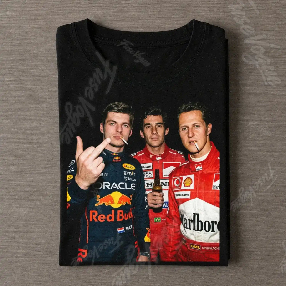 Max Verstappen & Michael Schumacher & Senna F1 Racing T-shirt - FUSEVOGUE