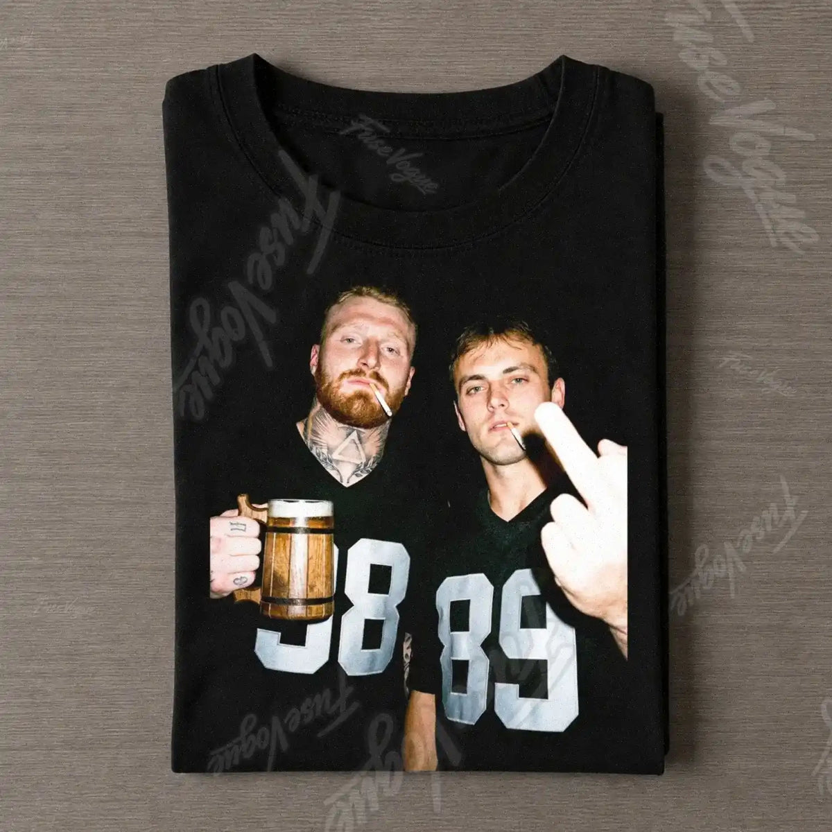 MC98 & BB89 Raiders Football Tee - FUSEVOGUE