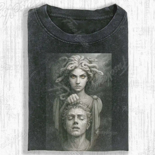 MEDUSA SERPENT GODDESS ART T-SHIRT - FUSEVOGUE