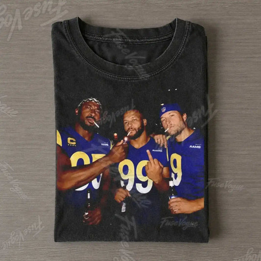 MG & AD & MS LA Rams Football T-shirt - FUSEVOGUE
