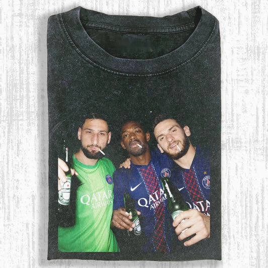 Ousmane Dembélé ＆ Khvicha Kvaratskhelia ＆ Gianluigi Donnarumma Tee 2.0 - FuseVogue
