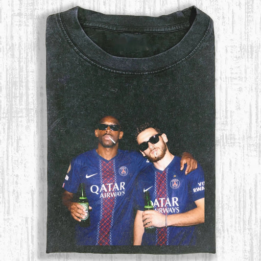Ousmane Dembélé ＆ Khvicha Kvaratskhelia T-shirt 2.0 - FuseVogue