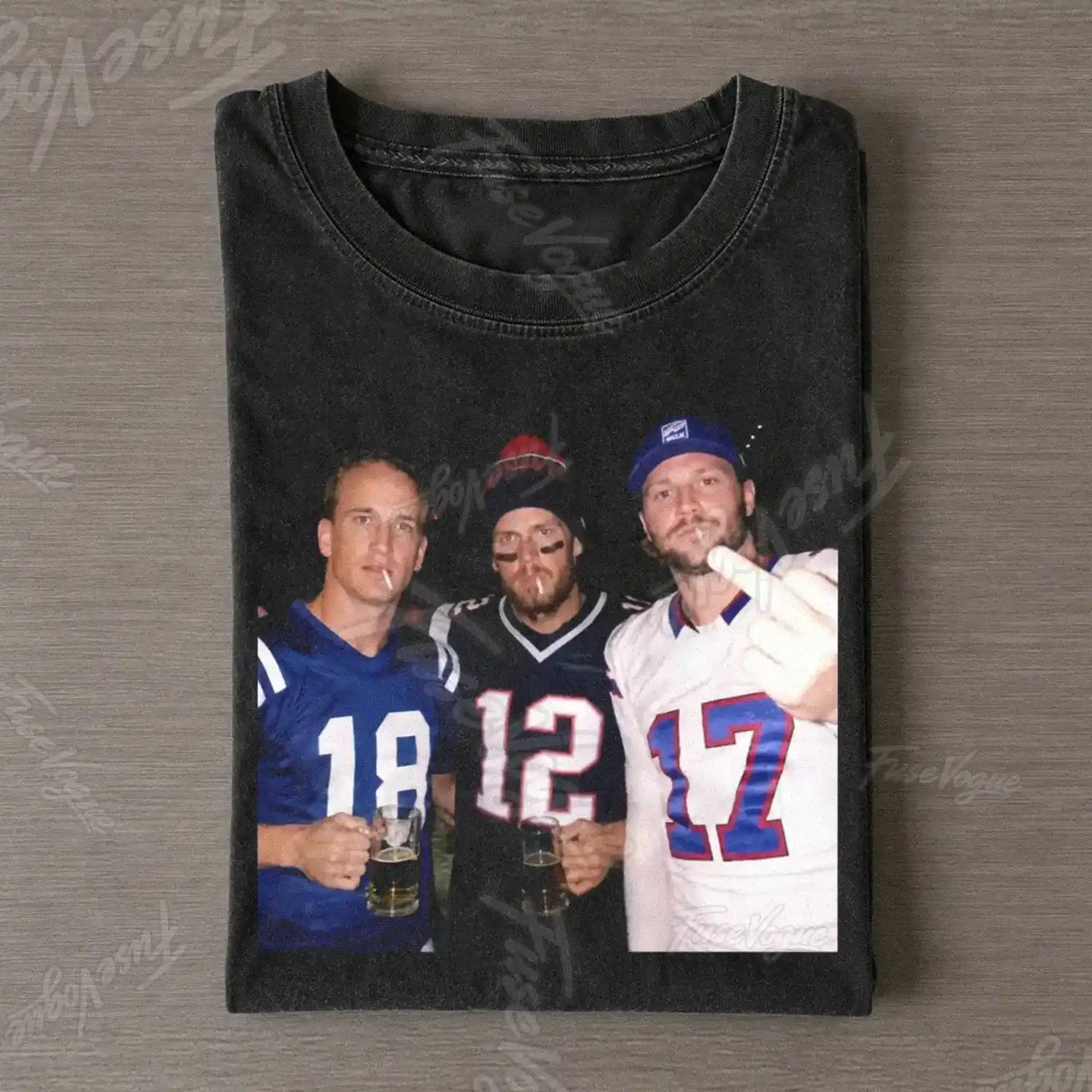 Peyton Manning & Tom Brady & Josh Allen NFL T-shirt - FUSEVOGUE