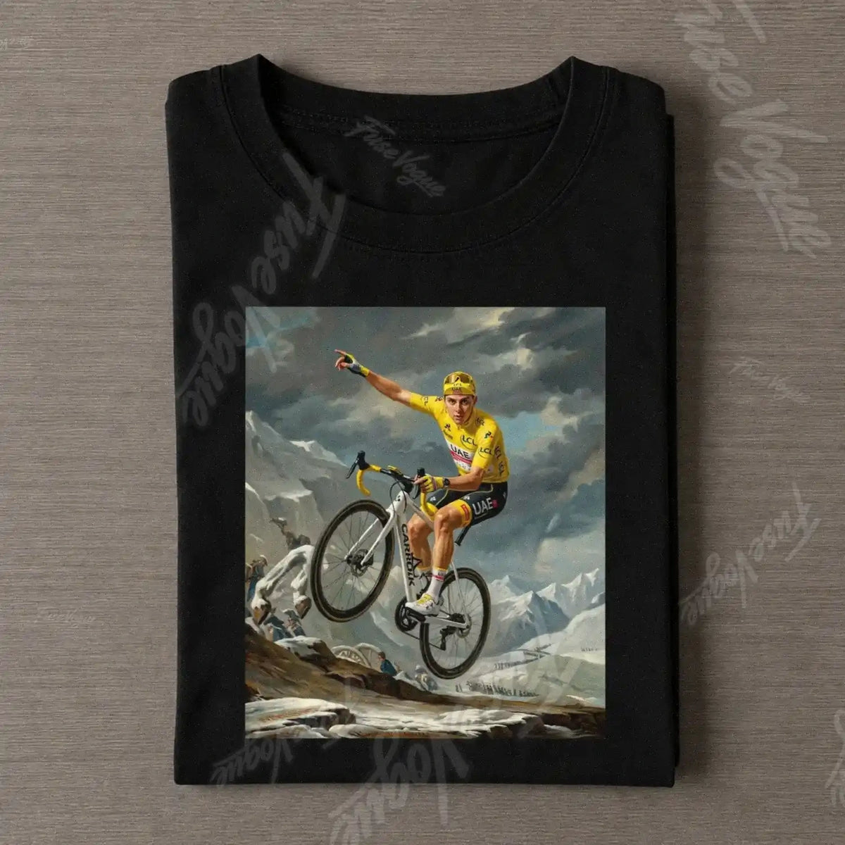 Pogacar Tour de France Alpine Conqueror Funny Vintage T-shirt - FUSEVOGUE
