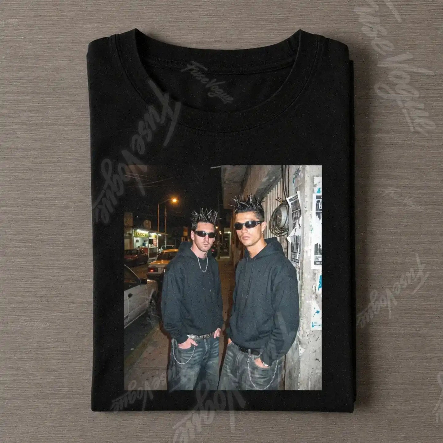 Punk GOATS Messi & Ronaldo Vintage Tee - FUSEVOGUE