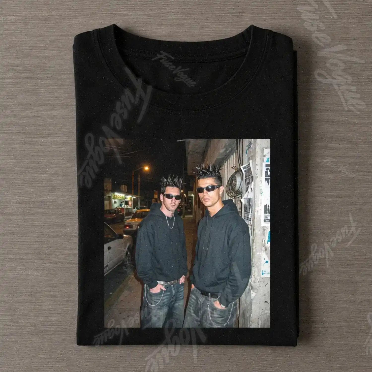 Punk GOATS Messi & Ronaldo Vintage Tee - FUSEVOGUE