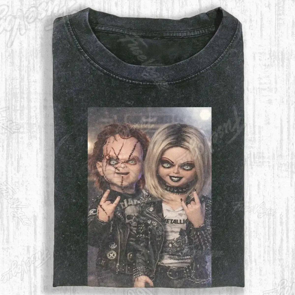 ROCK N ROLL DARK DOLL DUO T-SHIRT - FUSEVOGUE