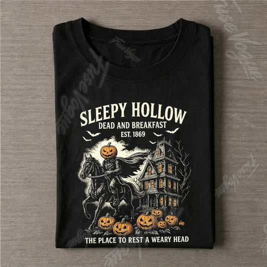 Sleepy Hollow Dead And Breakfast Halloween T-shirt - FUSEVOGUE
